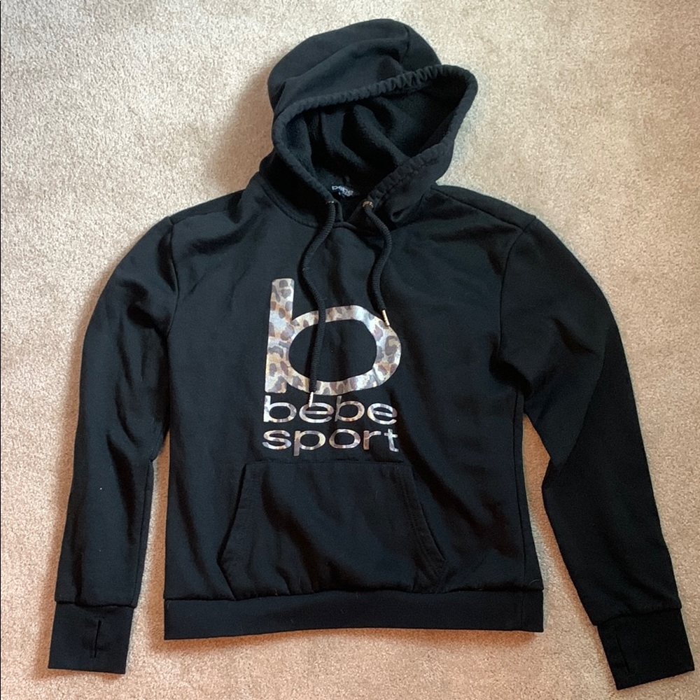 bebe Black Sweatshirt Classic Pullover Hoodie